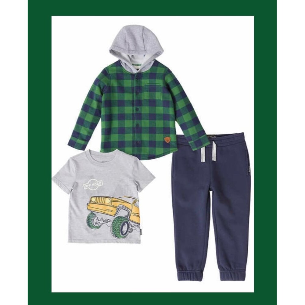BUFFALO BOY 3-PIECE PANT'S,TEE & JACKET SET  SIZE 6